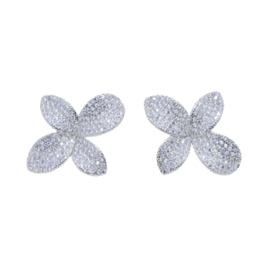 Crystal Petal Stud Earrings