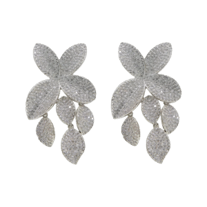 Crystal Leaf Cascade Earrings